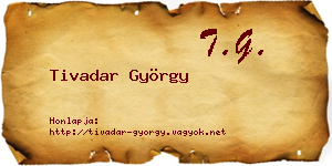 Tivadar György névjegykártya