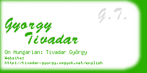 gyorgy tivadar business card