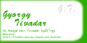 gyorgy tivadar business card